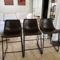 Set of Modern Barstools (3)
