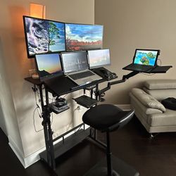2 - 22" ViewSonic HD Monitors, Monitor Mount & USB 3.0 Docking Station