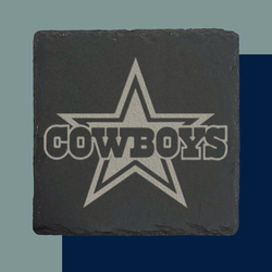 Dallas Cowboys 4pc Set Stone Coasters Laser Engraved