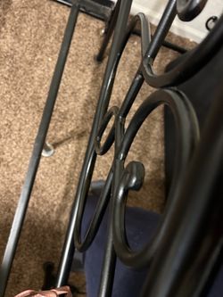 Twin size trundle bed frame iron