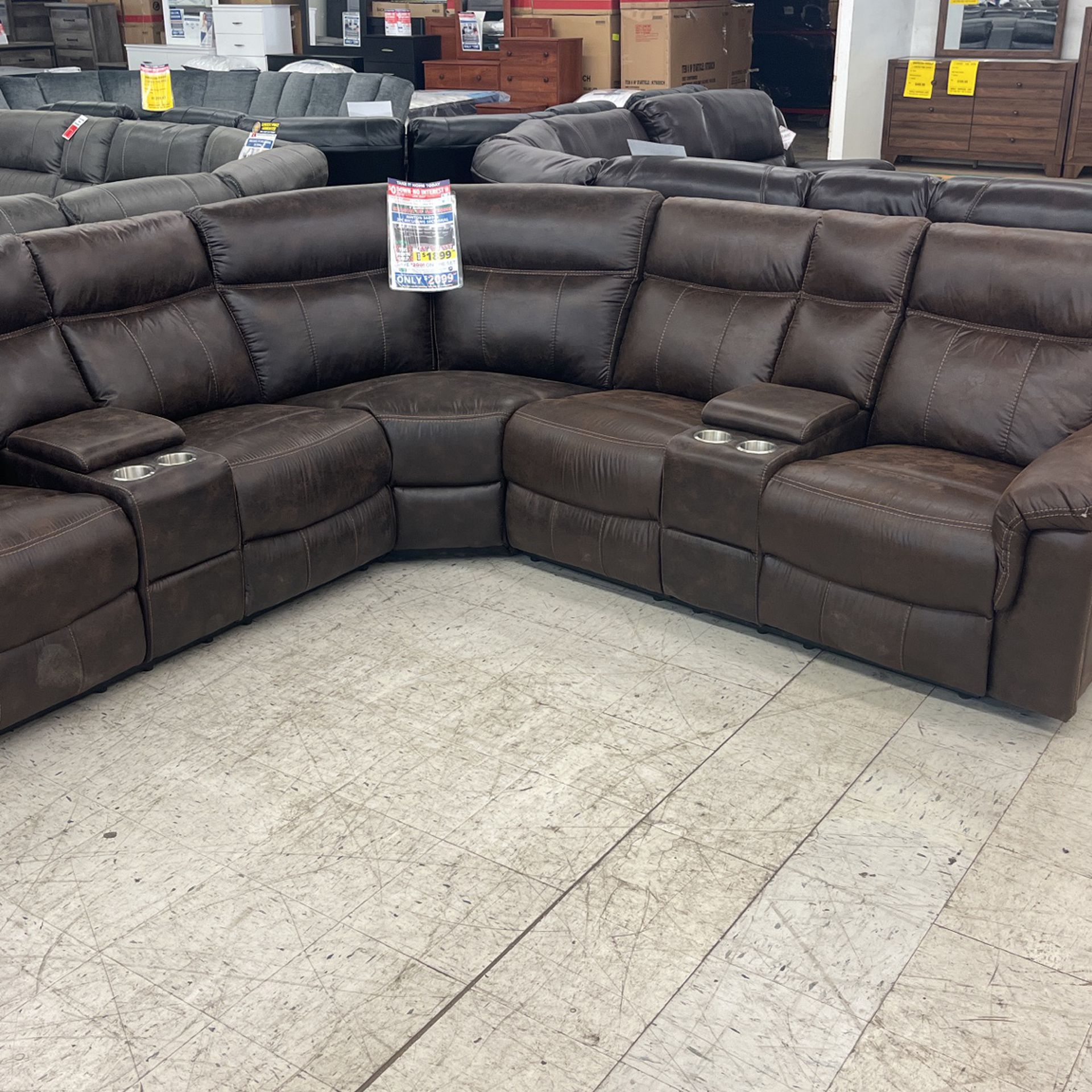 3 Pc Reclining Sectional 
