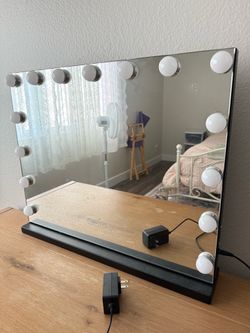 Hansong Bluetooth Black Vanity Makeup Mirror with Lights