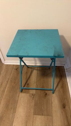 Teal Metal Folding Table