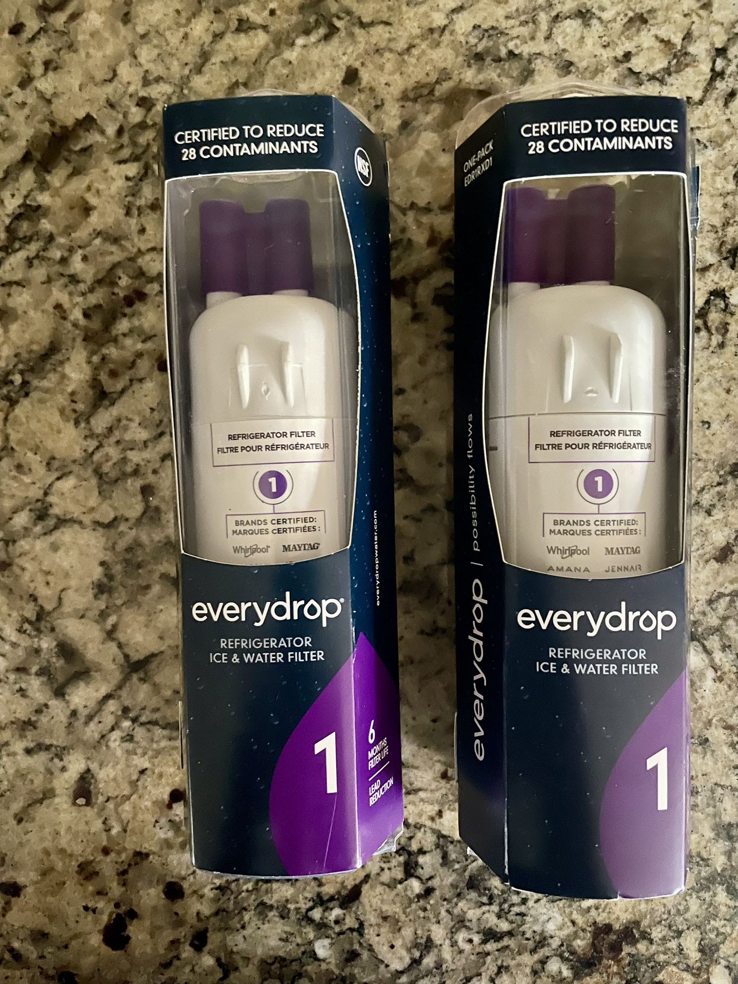 2 Refrigerator Filter Model 1, EDR1RXD1