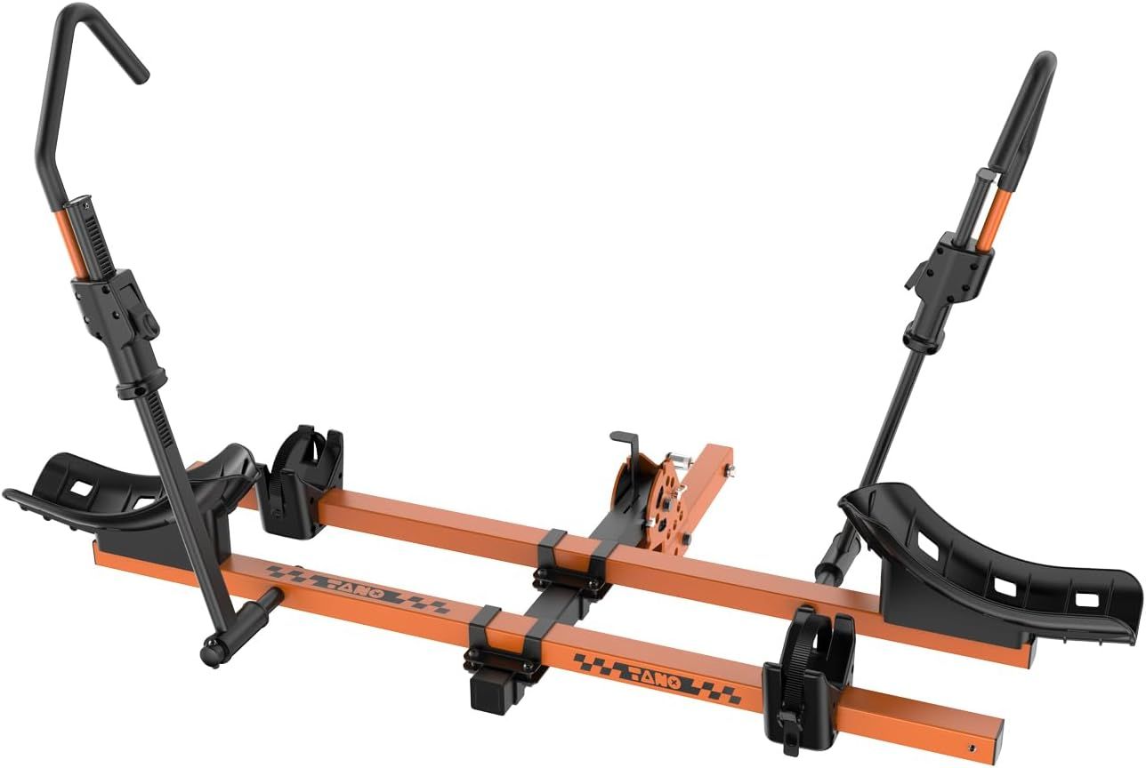 Bike Racks for Ebikes,Fat Tire Bike Rack for Tow Hitch 2-Bike 200 lbs Capacity, Smart Tilting Platform for Standard E-Bikes, Fits 2-Inch Receiver