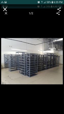 Industrial shelving 12" deep 3ft wide