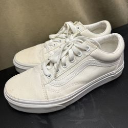 Old Skool White Vans M5.5/W7