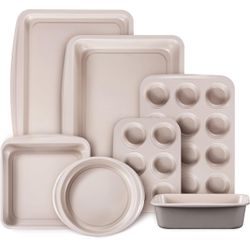 CAROTE 7-Piece Nonstick Stackable Baking Pans Set - Bakeware Sets 