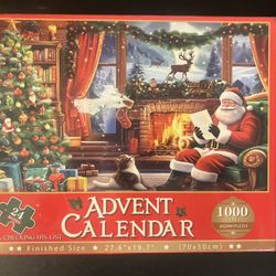 24 Day Advent Calendar Christmas Jigsaw Puzzles For Kids & Adults, 1,000 Pieces
