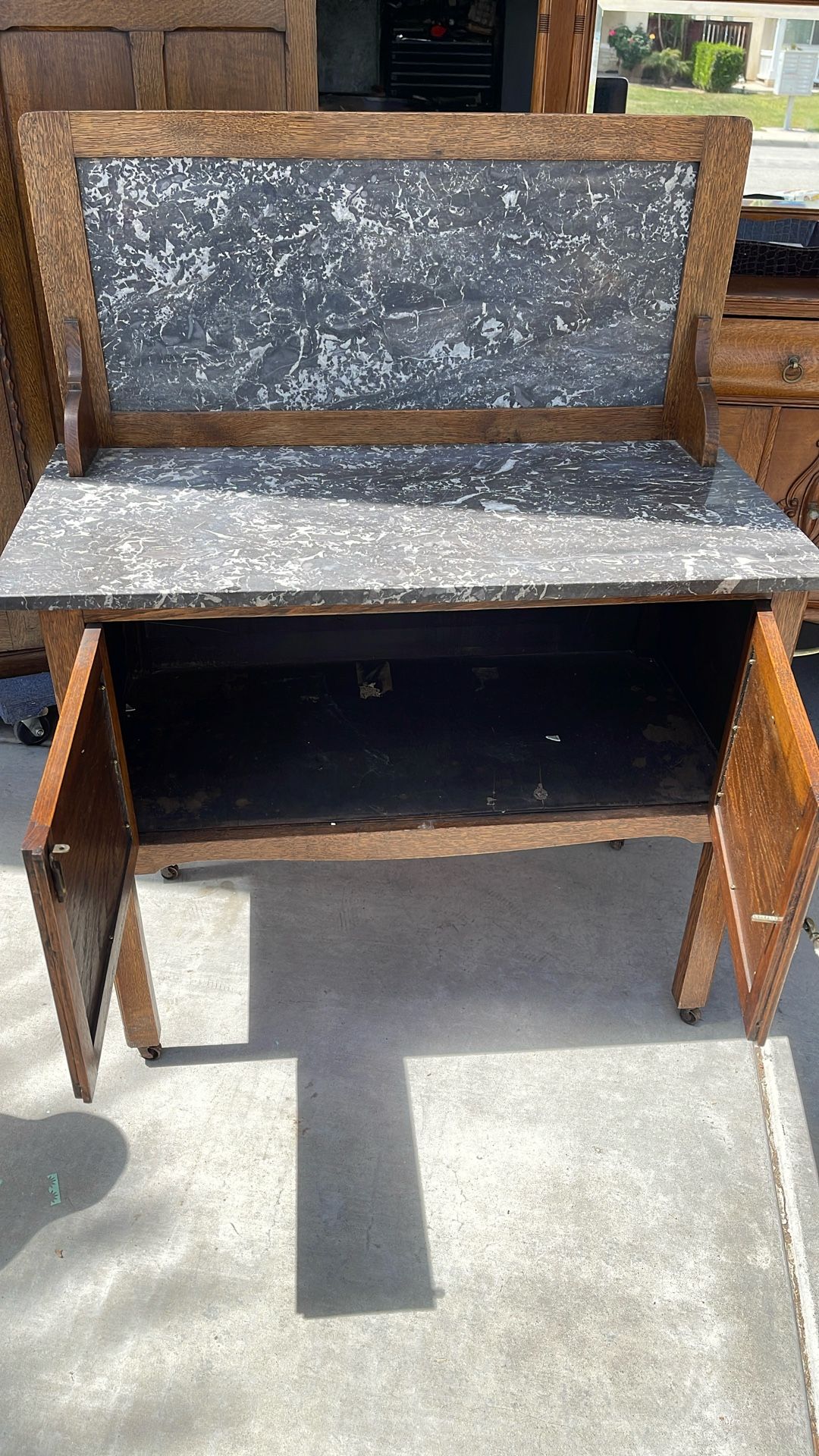 Antique Coffee  Bar Table 