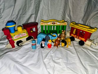 Fisher-Price Little People Play Family Circus Train Set #991 c. 1973