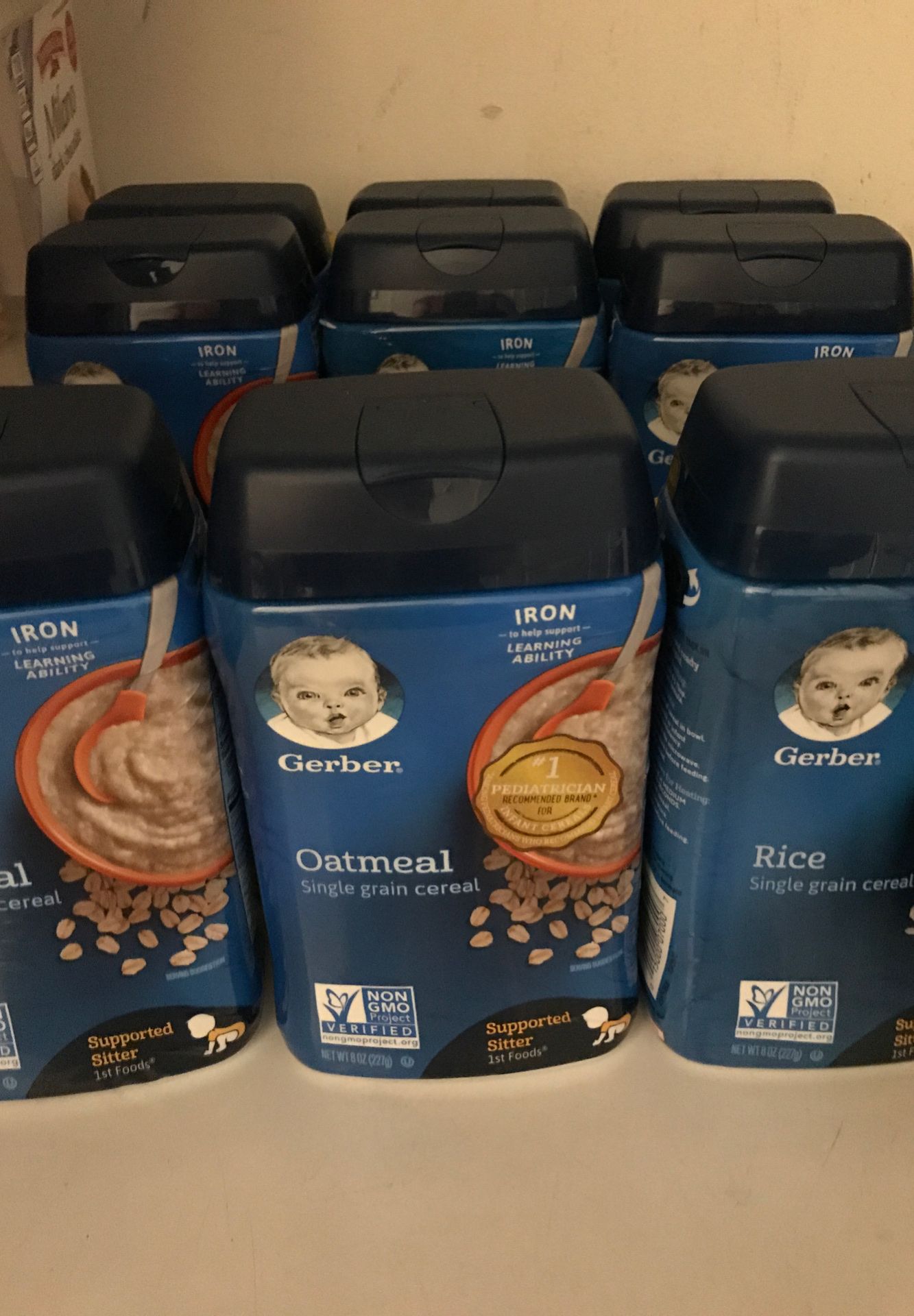 Rice and Oatmeal Baby Cereal $2 each