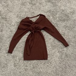 Shein Size XS Burgundy Sweater Dress