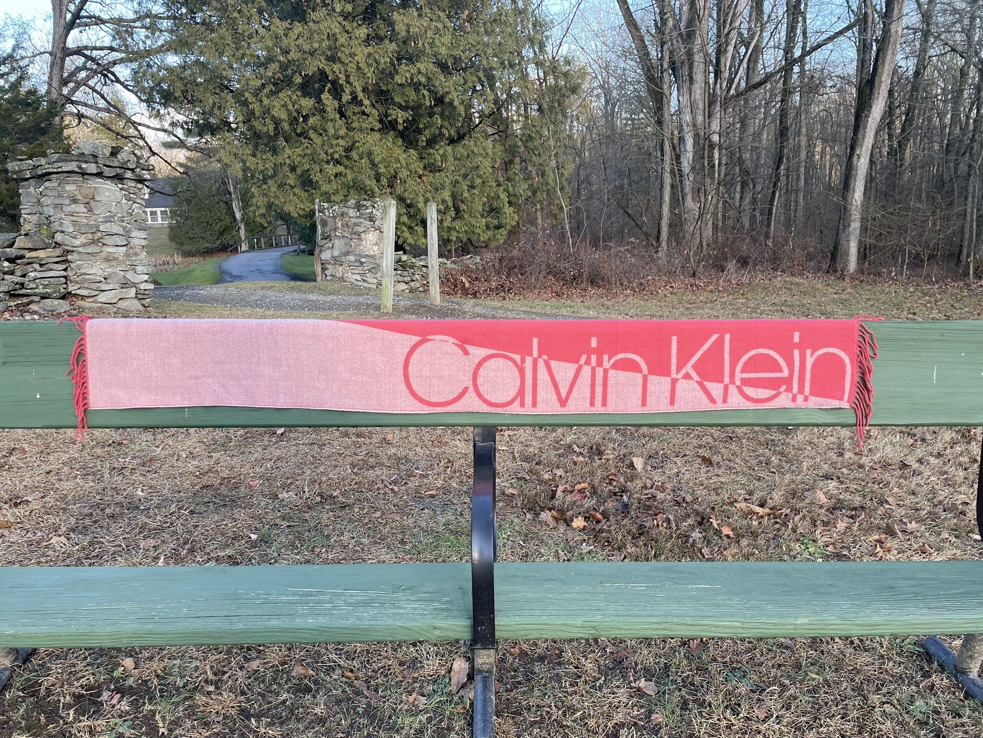 Calvin Klein scarf with fringe