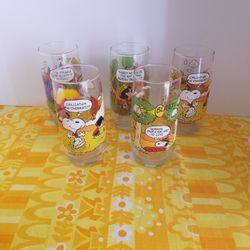 Vintage Camp SNOOPY McDonald's Glasses
