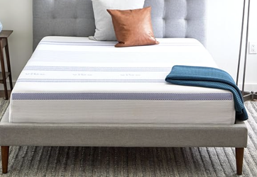 Vibe Gel Memory Foam Mattress, 12-Inch CertiPUR-US Certified Bed-in-a-Box, Queen, White