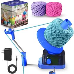 Yarn Winder, Electric Yarn Ball Winder for Crocheting, Efficiently Yarn Cake Winder with Strong Tension Adjustable Speed Up to 13 oz, Automatic Yarn S