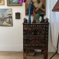 Vintage Antique Folk Art Primitive cabinet Solid wood