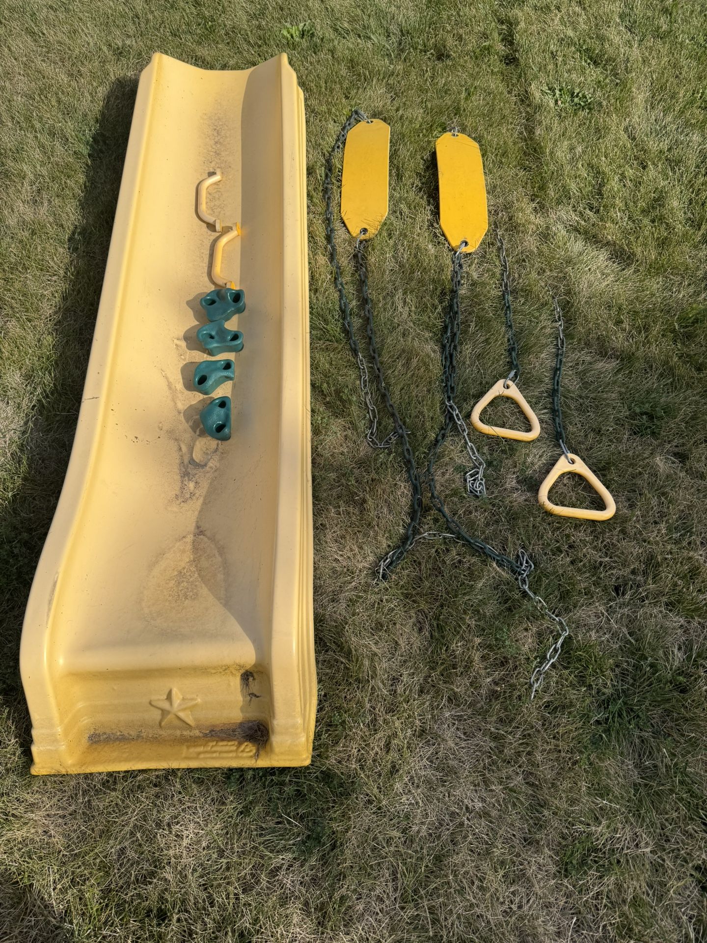Swing Set Slide, Gym Rings and Swings