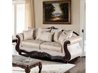 Huelva Beige/Dark Cherry Sofa