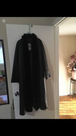 Women full length leather coat size small