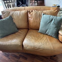 100% Leather Loveseat