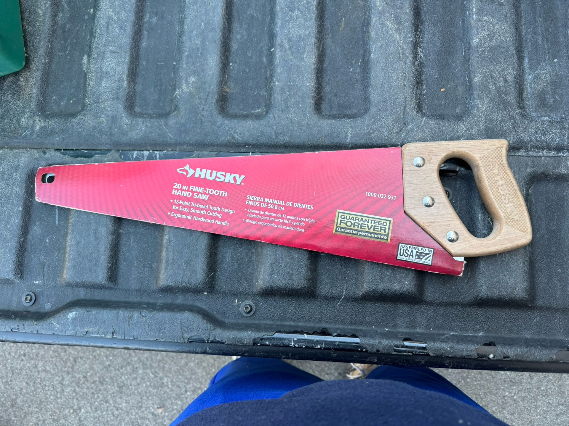 HUSKEY 20 IN FINE TOOTH  Hand Saw, 20" . New 