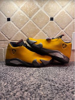 -Jordan 14s “University Gold” -Size 9.5M  -Barley used  -Rep box  -Shipping available