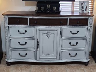 Chalk painted dresser, entertainment center