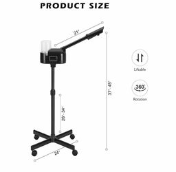 Professional Facial Steamer on Rolling Stand
