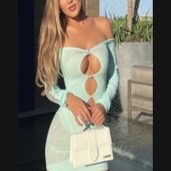 White Fox Mint Dress