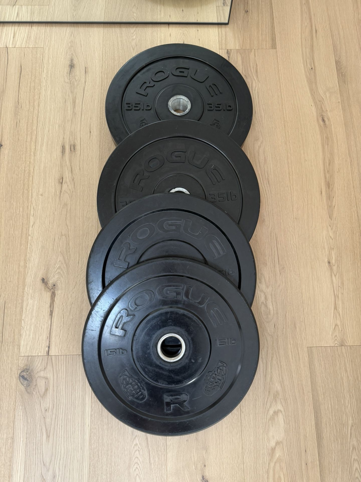 Rogue fitness Black Bumper Plates