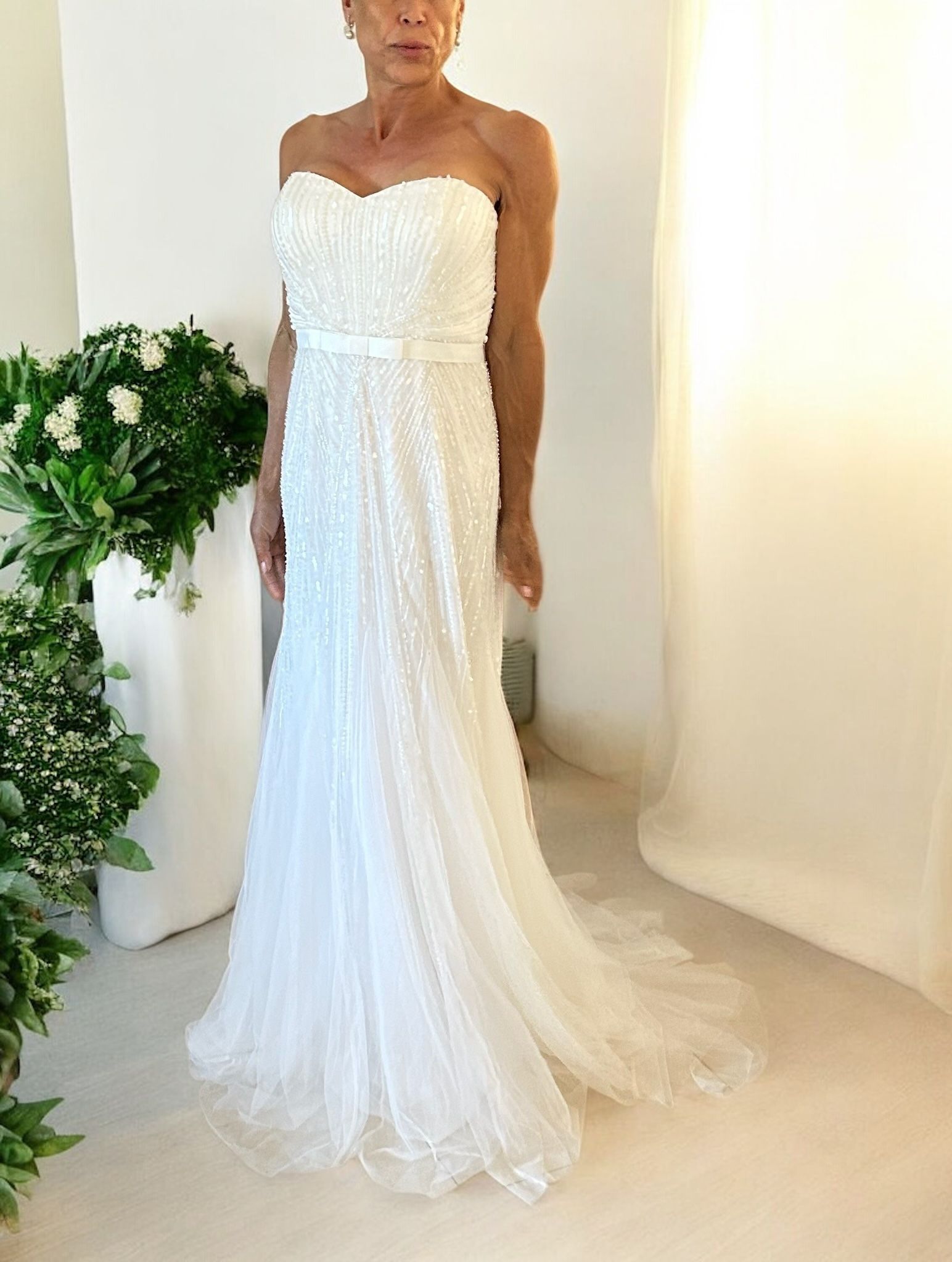 New Rosa Clara Gown With Overlay Size 8