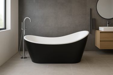 New Bathtub.                                             Bathroom vanity