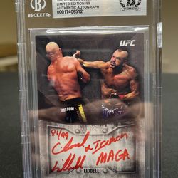 Chuck Liddell 2024 The "Iceman" Collection Auto Inscribed 81/99 SP MAGA Beckett