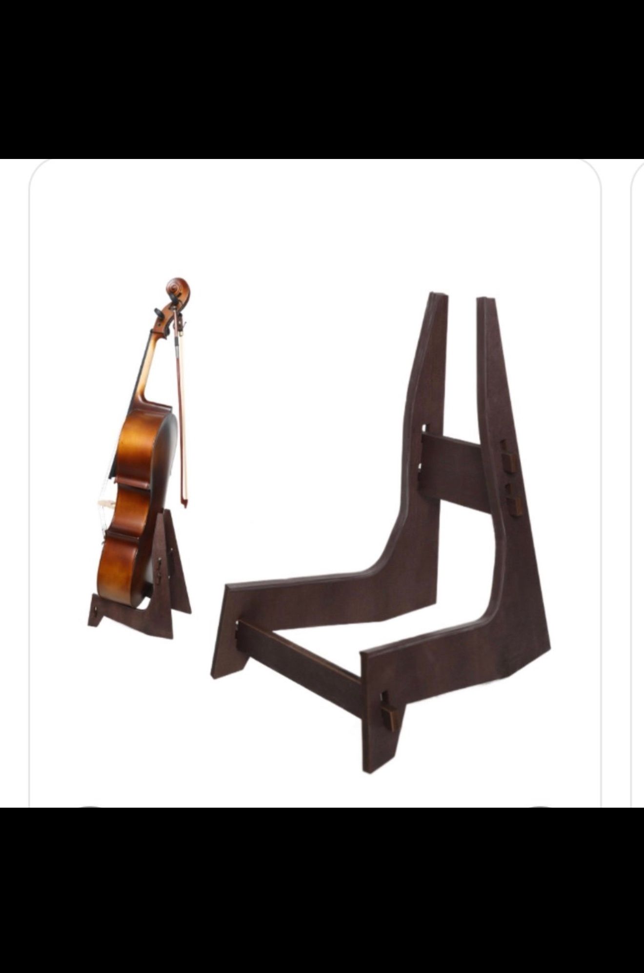 DMREFIT Cello Stand, Wooden Cello Stand with Bow Holder,Detachable full-size cello New