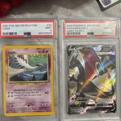Jpn Shiny Charizard Psa 10 And 2001 Lugia PSA9
