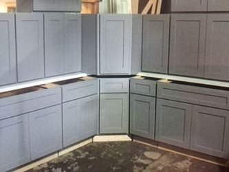 Shaker Gray New Kitchen Cabinets