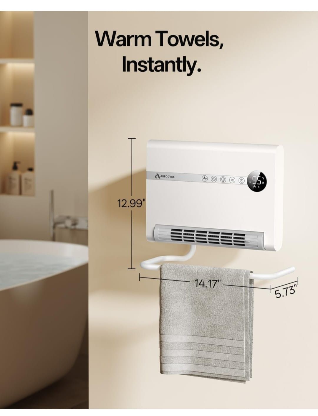 Arecovas 1500W Wall & Desk Space Heater + Mystery Gift π