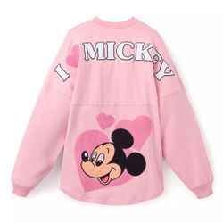 Disney Parks Mickey Minnie Mouse Valentine’s Day Adult Spirit Jersey NWT size M