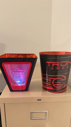 Tron: Ares Movie Theater Collectibles Bundle (LED Light-Up Popcorn Bucket + Tin)