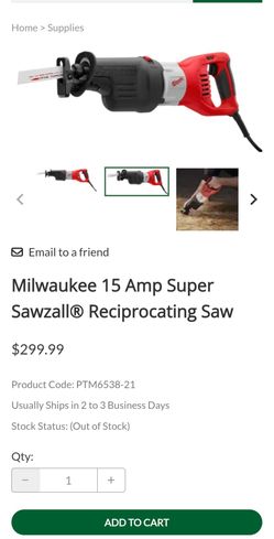 Sawzall Milwaukee barely used perfect working corded beast Sawzall 120v
