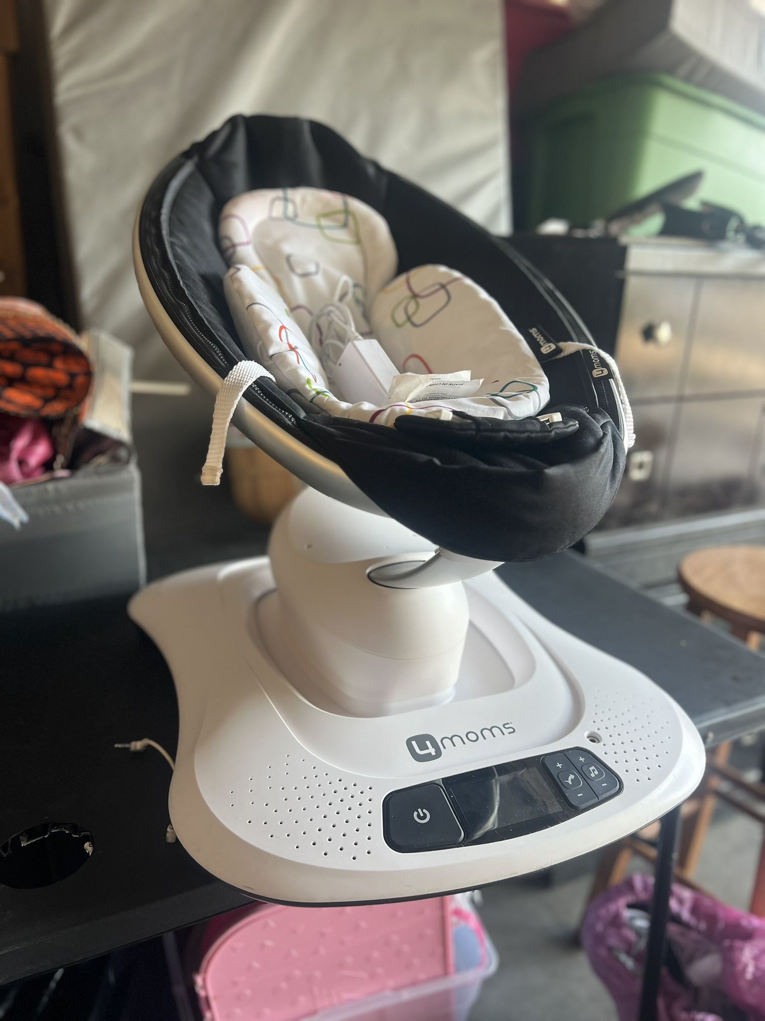 4moms mamaRoo 4 Baby Swing | Bluetooth Baby Rocker with 5 Unique Motions