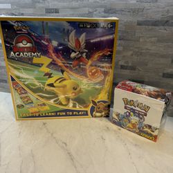 Pokemon Scarlet & Violet Surging-Sparks Booster Display Box & Battle Academy Bundle
