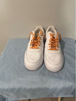 Nike Court Vision Low white orange navy sneakers