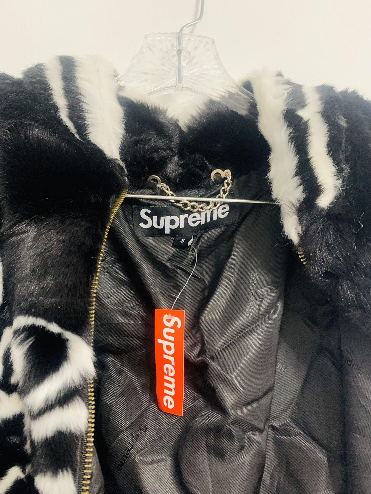 Supreme Faux Fur Varsity Jacket Size S for Sale in Miami, FL Supreme Faux Fur Varsity Jacket Size S for Sale in Miami, FL