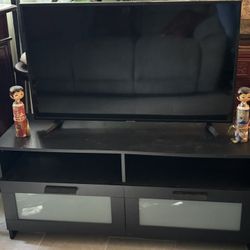 Black TV stand With 2 Storage Drawers $35