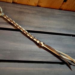 Braided Leather Keychain 