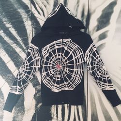 Halloween Spiderweb Hoodie -Sm