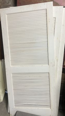 36" White Shutter Doors